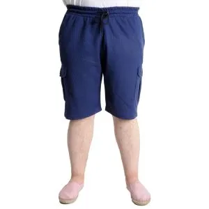 Big Size Mens Short Cargo Pocket WAFFLE 23500 Indigo