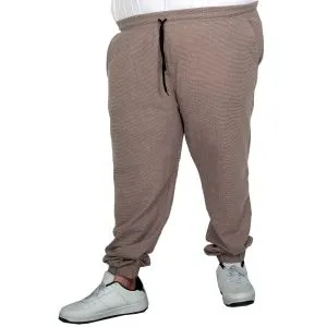 Men’s Big Size Elastic Cuff Waffle Sweatpants 23501 Grey