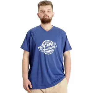 T-shirt V Yaka MUSTANG 23034 Mavi
