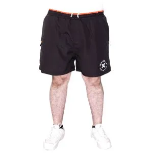 Big Size Men Miami Beach Printed Swim Shorts FOX 25401 Black