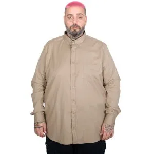 Uzun Kollu Gabardin Cepli Gömlek 25604 BEJ