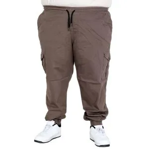 Men’s Big Size Linen Cargo Jogger Pants Barcelona 25911 Khaki