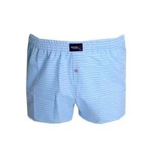 Big Size Mens Boxer Desenli Poplin 6348 Ice Blue