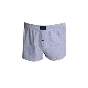 Big Size Mens Boxer Desenli Poplin 6348 Dark Blue