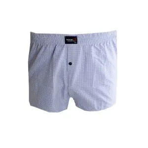 Big Size Mens Boxer Desenli Poplin 6348 Blue