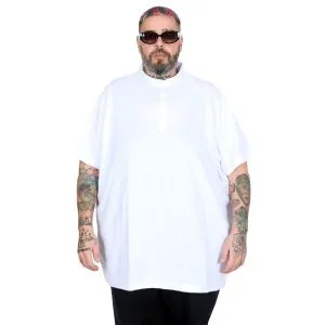 Tişört Düğmeli Hakim Yaka T-Shirt U24339 Beyaz