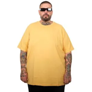 Plus Size Mens Basic Crew Neck Tshirt u20031 MUSTARD
