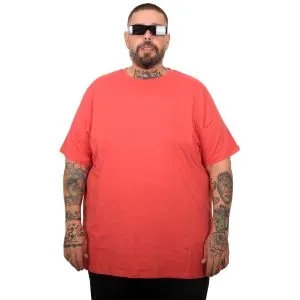 Büyük Beden Erkek T-Shirt Basic 20031 Mercan