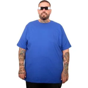 Plus Size Mens Basic Crew Neck Tshirt u20031 SAX