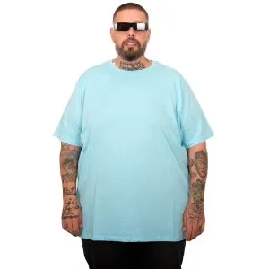 Plus Size Mens Basic Crew Neck Tshirt u20031 TURKUAZ