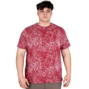 Big Size Mens T-Shirt Crew Neck U20037 Burgundy