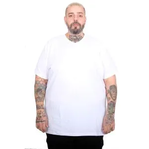 Men’s Big Size Basic V-Neck T-Shirt 20150 White