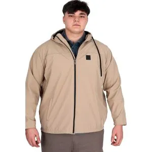 Big Size Mens Hooded Coat Waterproof Softshell 21235 Beige