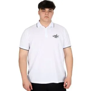 Big Size Mens Polo T-shirt Waffle MD U24299 White