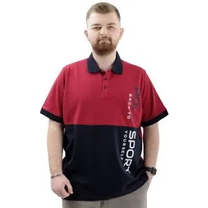 Büyük Beden Erkek Polo Yaka T-Shirt POLO SPORT U24323 Bordo