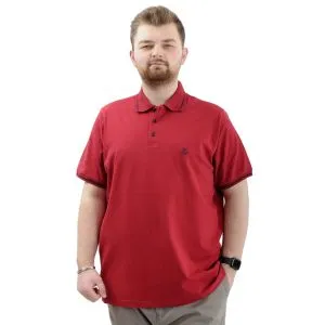 Big Size Mens T-shirt Polo LOGO M U24338 Navy Blue-Burgundy