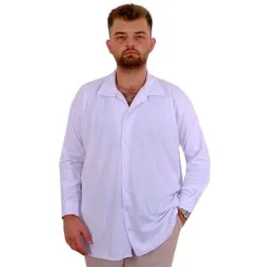Gömlek Apas Yaka Uzun Kol JAKAR U24381 Beyaz