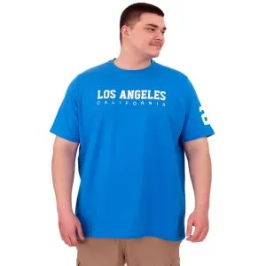 Büyük Beden Erkek Baskılı T-Shirt Los Angeles U25031 Saks