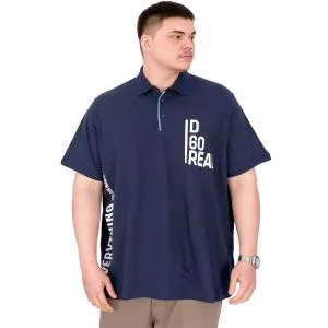 Büyük Beden Erkek T-Shirt Polo Yaka REAL U25309 İndigo