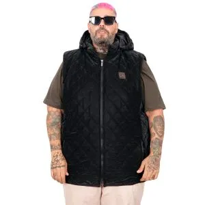 Plus Size Mens Vest u25713 BLACK NUBUK