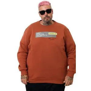 Plus Size Mens Sweatshirt U25801 CAMEL