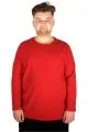 Erkek T-shirt Bisiklet Yaka 18102 Bordo BORDO