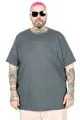 Büyük Beden Erkek T-Shirt Basic 20031 Antramelanj ANTRASIT