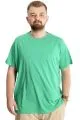 Big Size Mens T-Shirt Basic 20031 Yesil