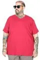 Büyük Beden T-Shirt V Yaka Likralı 20150 Bordo BORDO