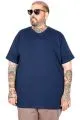 Büyük Beden T-Shirt V Yaka Likralı 20150 İndigo INDIGO