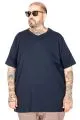 Büyük Beden T-Shirt V Yaka Likralı 20150 Lacivert LACIVERT