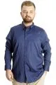 Big Size Mens Shirt with pocket Oxford 20366 Navy Blue