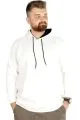 Erkek Sweatshirt Kapşonlu Pocket Basic 20562 Ekru BEJ