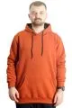 Big Size Mens Sweat Hooded Kangaroo Pocket Basic 20562 Cinnamon