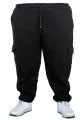 Big Size Men 3 Thread Cargo Pocket Sweatpants 20584 Black