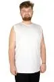 Battal Beden Erkek Kolsuz Tshirt Düz 20003 Beyaz [product_color]