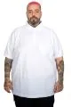 Battal Beden Erkek Tshirt Polo Yaka Cepli Klasik Pike 20552 Beyaz [product_color]