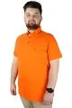 Battal Beden Erkek Tshirt Polo Yaka Cepli Klasik Pike 20552 Oranj [product_color]