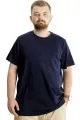 Büyük Beden Erkek T-Shirt Basic 20031 Lacivert LACIVERT