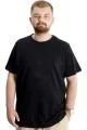 Büyük Beden Erkek T-Shirt Basic 20031 Siyah SIYAH