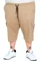 Big Size Men Cargo Capri Shorts Valencia 21404 Cappuccino