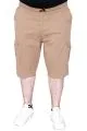 Big Size Mens Capri Cargo VALENCIA 21404 Cappucino