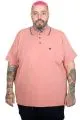 Plus Size Men Stretch Suprem Polo T-Shirt with Pocket 21558 Powder Pink