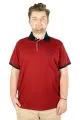 Büyük Beden T-shirt Polo Stay Positive 21309 Bordo BORDO