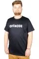 Büyük Beden Tshirt Bisiklet Yaka Offmode 21151 Lacivert  LACIVERT