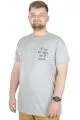 Büyük Beden T-Shirt Bisiklet Yaka Work 22179 Grimelanj GRI