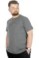 Büyük Beden T-Shirt Bis Yaka Antisocial 22187 Antramelanj ANTRASIT