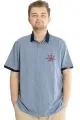 Big Size Mens T-Shirt Polo STEAMNOAT 22345 Blue