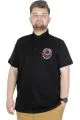 Büyük Beden T-Shirt Polo Los Angeles 22347 Siyah SIYAH