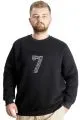 Big Size Mens Sweat Bis. Collar Workout 22530 Black